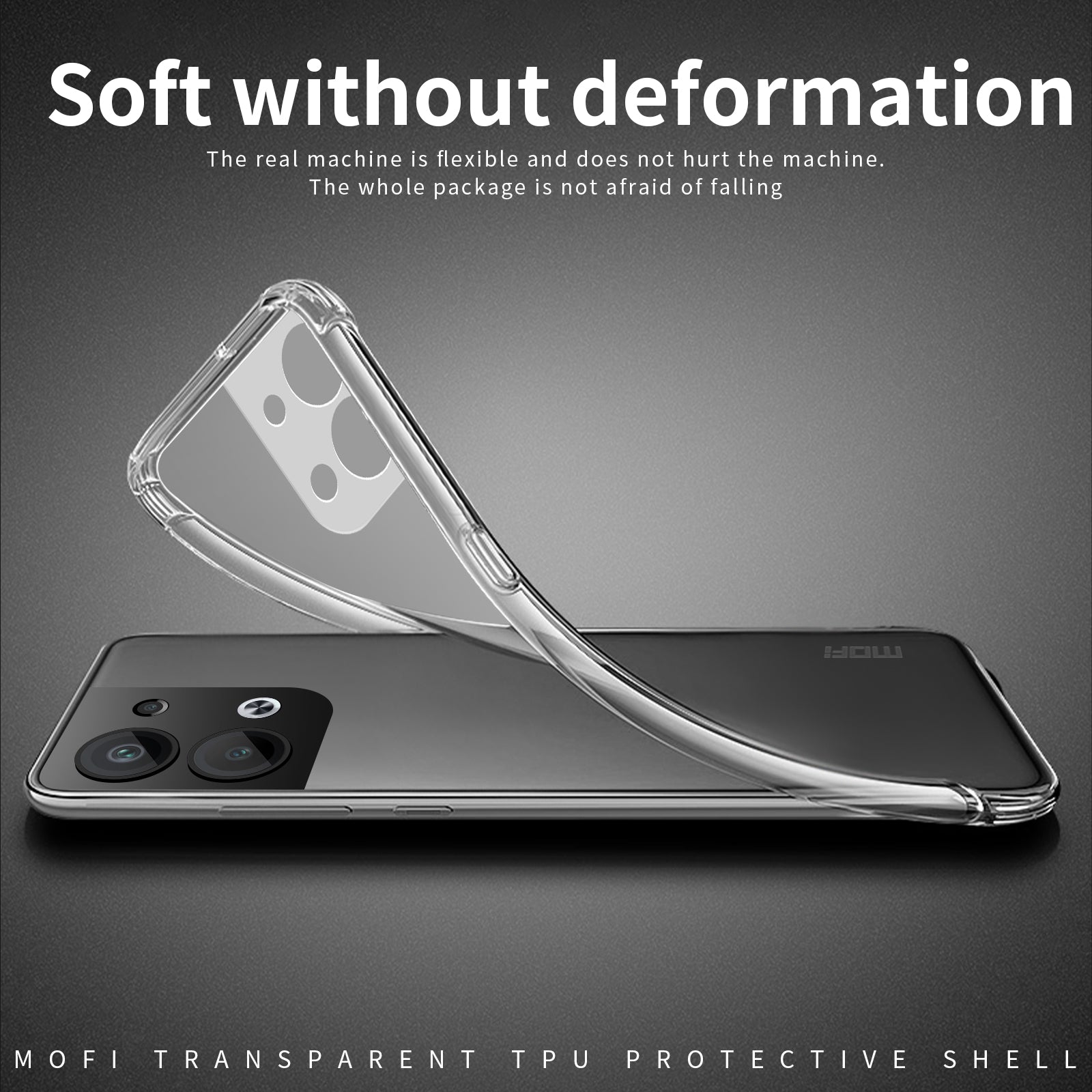 MOFI Back Shell for Oppo Reno9 Pro 5G Shock-absorbing TPU Phone Case High Transparency Protective Cover MOFI Back Shell for Oppo Reno9 Pro 5G Shock-absorbing TPU Phone Case High Transparency Protective Cover